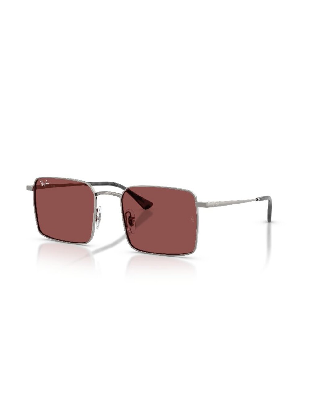 New Ray-Ban Unisex Sunglasses Grey Purple Lens Metal Frame Ray Ban RB3782 004 75